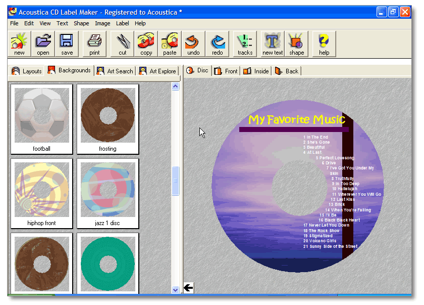 Acoustica CD/DVD Label Maker v3.43