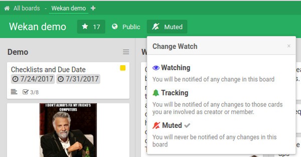 Wekan(开源协作式看板) v5.34