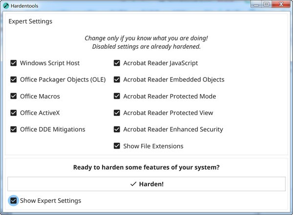 Hardentools(系统辅助工具) v2.5