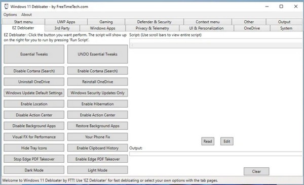 Windows 11 Debloater(win11便携式调整器) v1.1.0.3