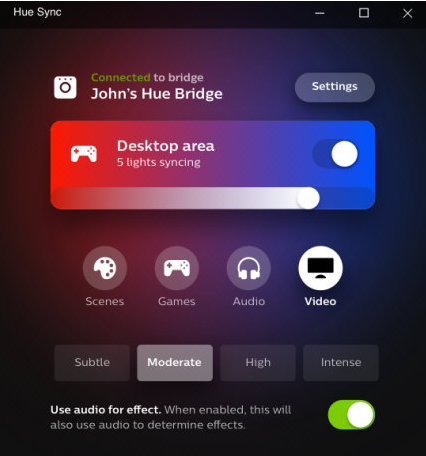 hue sync(飞利浦灯光预设软件) v1.50