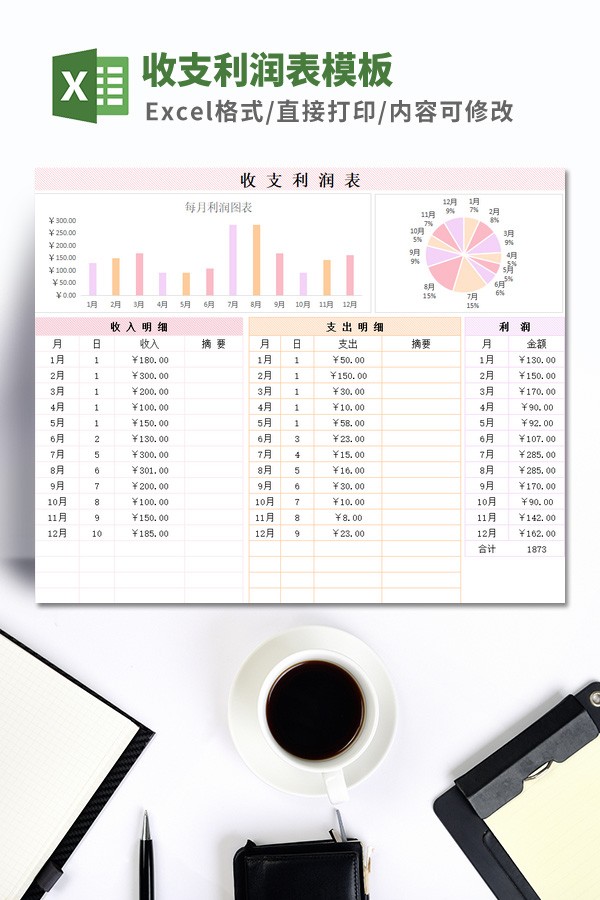 收支利润表模板 v2.93