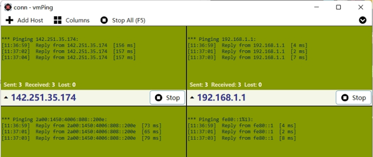 vmPing连通性检测 v1.3.27