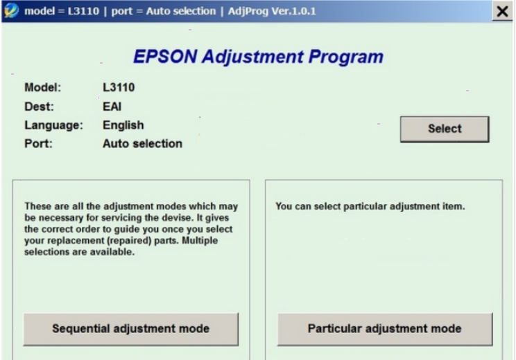 爱普生L3118打印机清零工具 1.11
