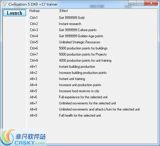 文明5十七项属性修改器 v1.5 