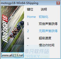 世界摩托大奖赛18四项修改器 v3.3 