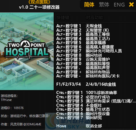 双点医院二十一项修改器 v1.16 