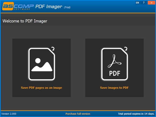 ASCOMP PDF Imager(PDF图片转换器) v2.007 